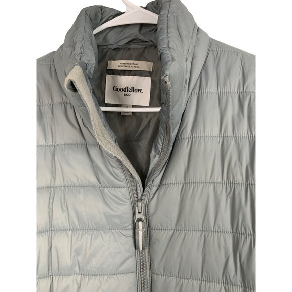 Mens Gray Puffer Sweater Jacket Goodfellow x Target M  RX10347 EUC Thin - Picture 8 of 10